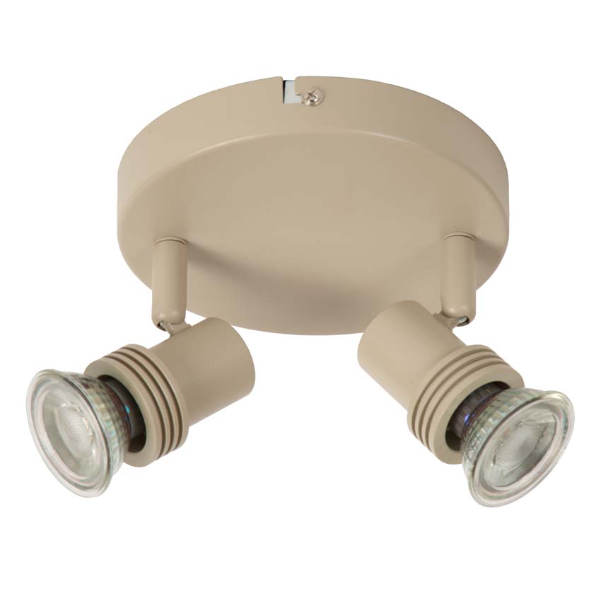 Lucide Kianti - Spot de plafond - Ø10cm - 1xGU10 - Taupe