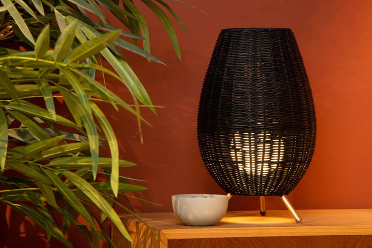 Lampe de table - noir - Ø22cm - G9 - 3W