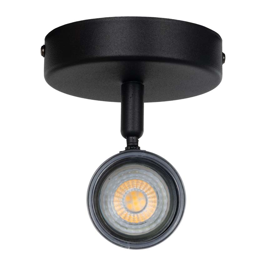 Spot en saillie - Noir - Ø11xH11,5cm - Dimmable - GU10 - 1x5W
