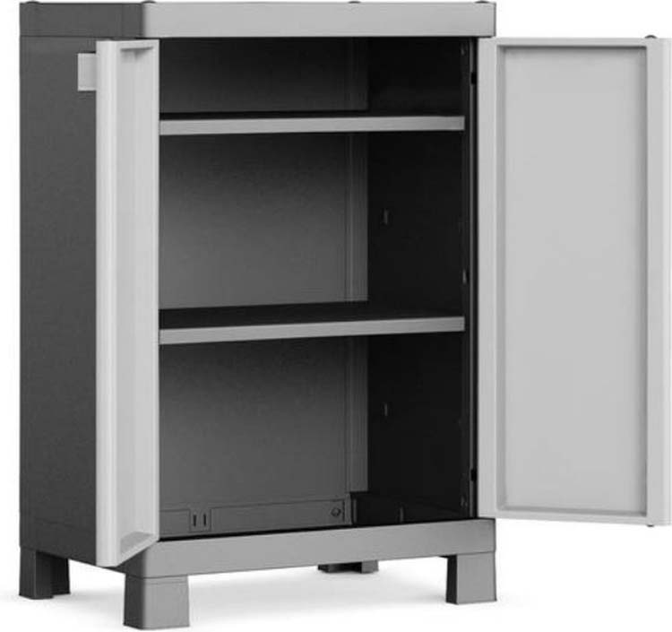 Armoire bas Keter noire/grise 65x45x97 cm