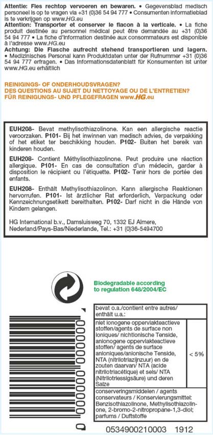 HG nettoyant pour sols stratifiés (produit HG n° 72) HG nettoyant pour sols stratifiés (produit HG n° 72)