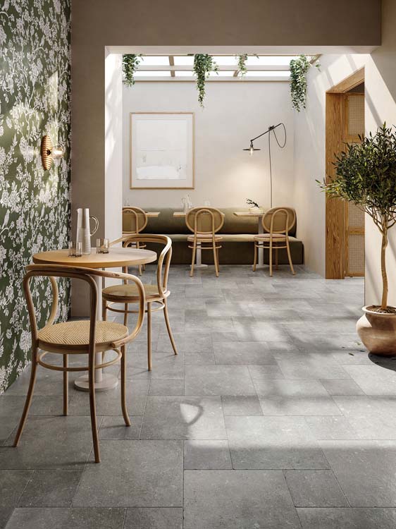 Carrelage de sol et mural Di Pietra Grigio gris 4 formats