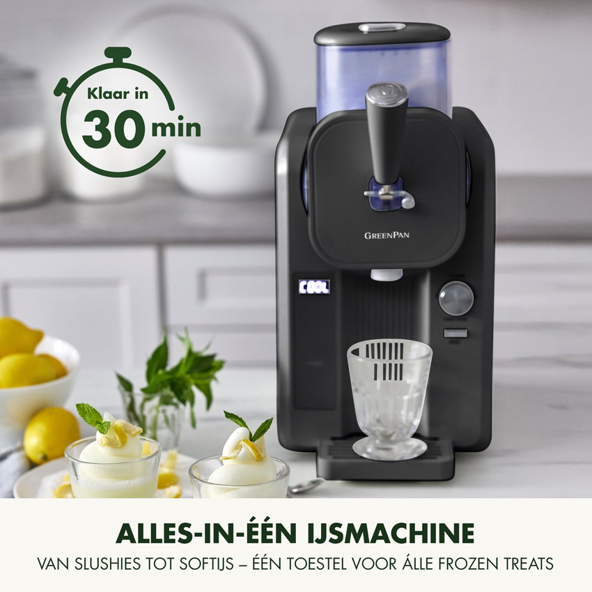 Machine à glace GreenPan Frost auto-réfrigérante gris 1,8L