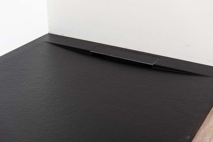 Receveur de douche Fineza composite avec gelcoat noir 120x90cm