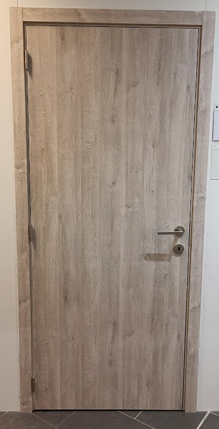 Porte intérieure complète Nalba chêne 201,5x78cm tubulaire réversible + châssis 16,5cm