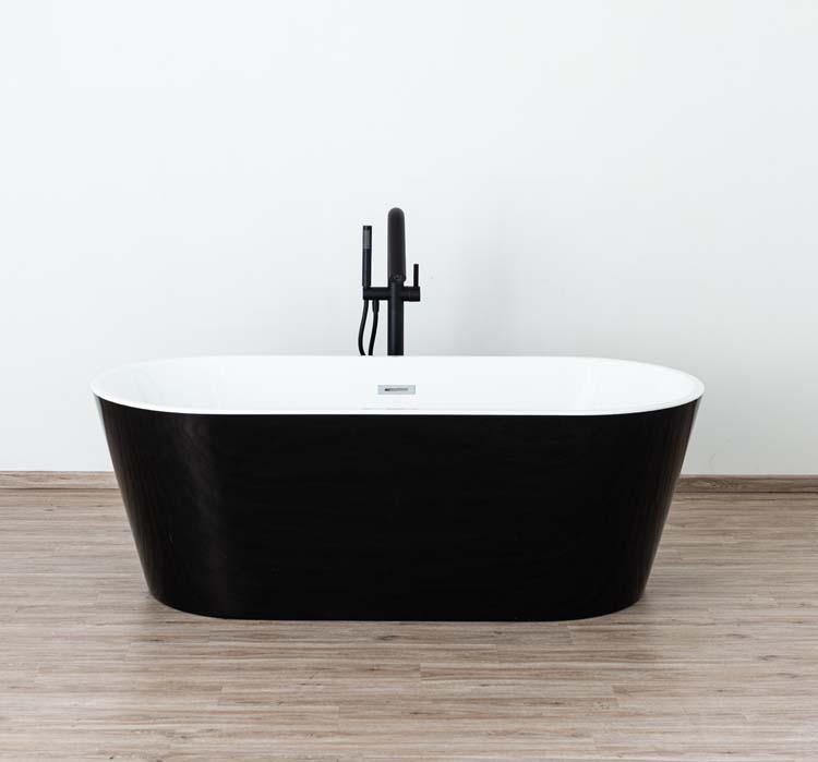 Badkraan Hercules vrijstaand mat zwart