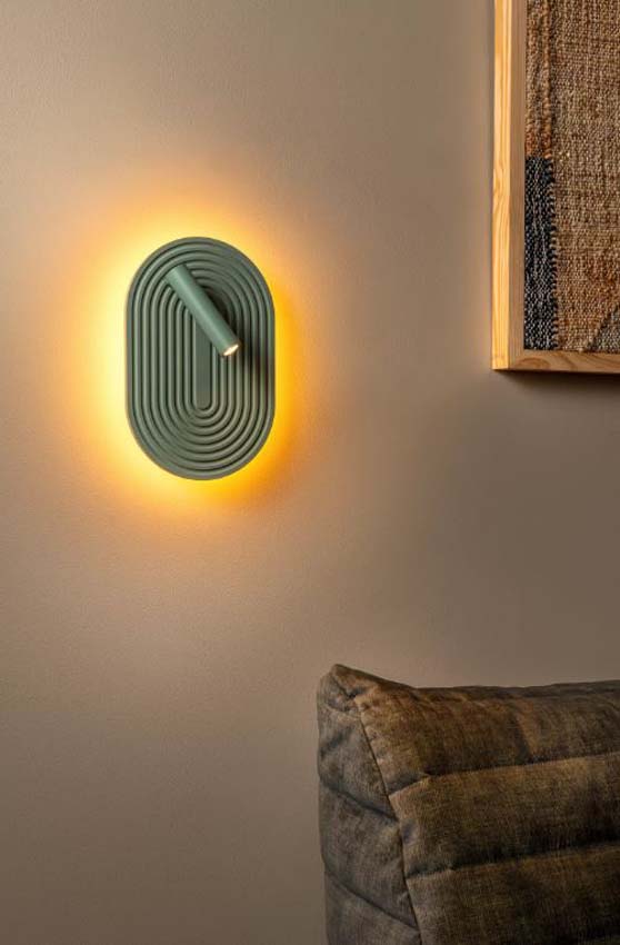Lucide Essential Carmino - Applique murale - LED - 1x14W 2700K - Vert