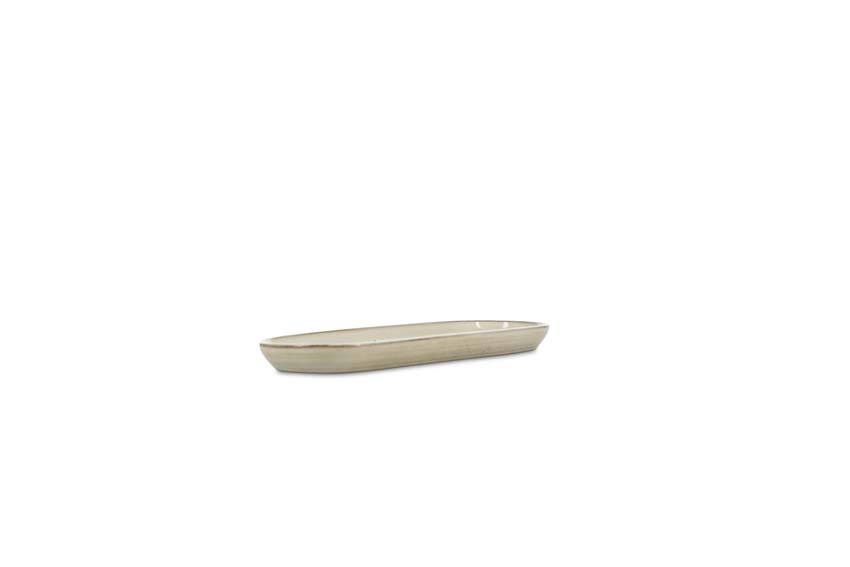 Plat de service Salt & Pepper Meridian en faïence beige 29x10x2cm