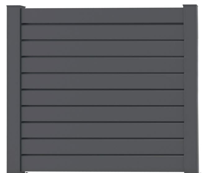 Hoekpaal afsluiting Havana alu antraciet 220cm