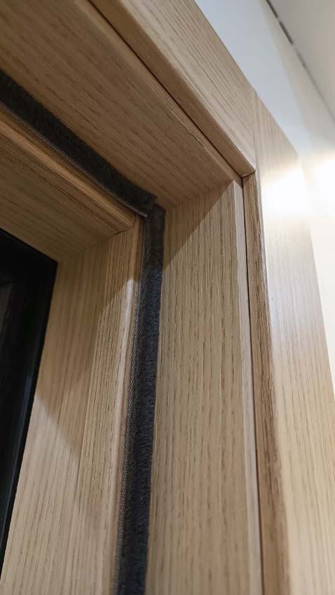 Complete binnendeur Premium Oak 201,5x78cm tubespaan verticaal omkeerbaar + deurkast 16,5cm