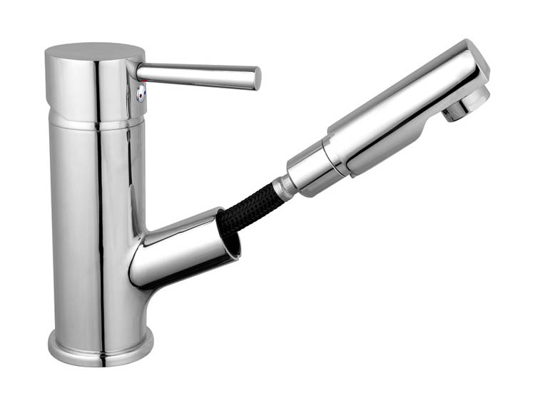 Wastafelkraan Charlotte chroom met uittrekbare uitloop