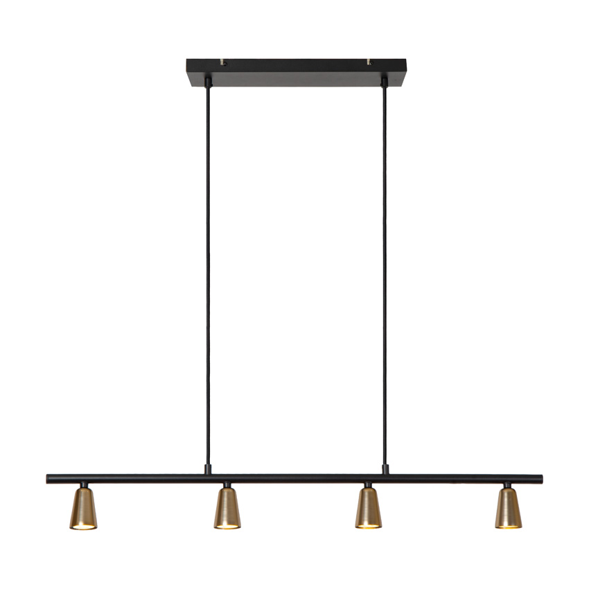 Lucide Essential Tiana - Suspension - 4xGU10 (MR16) - Couleur champagne