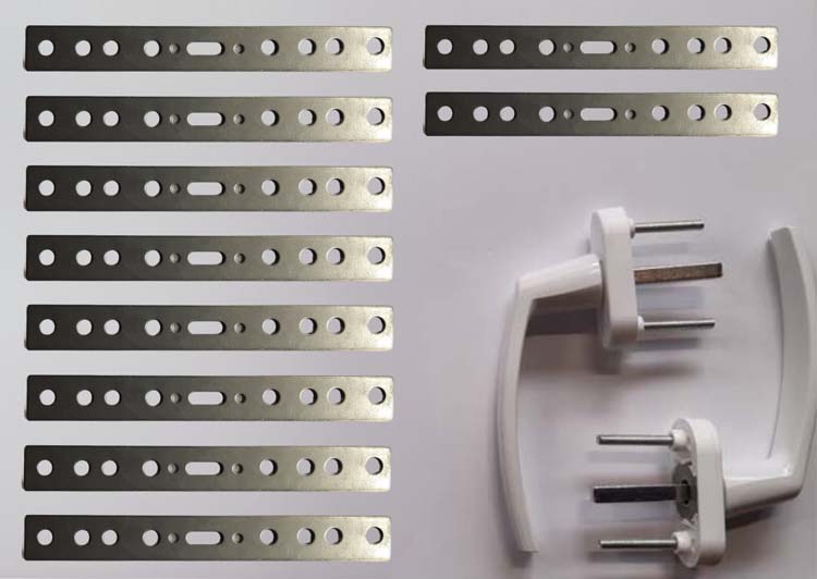 Accessoires complets pour fenêtres en PVC blanc 10/2