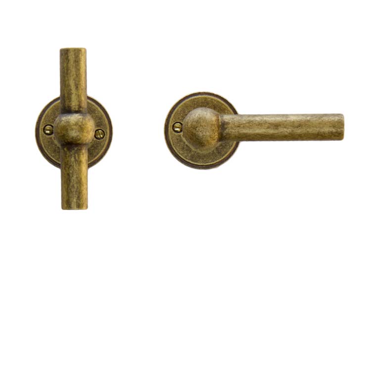 Poignée de porte grado T+L vieux jaune sans rosace