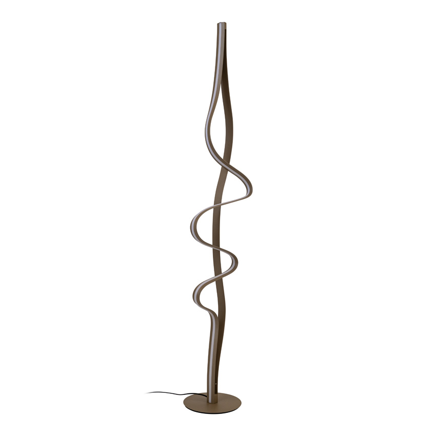 Lucide Premium Lambada - Lampadaire - LED Dimmable - 1x38W - 2700K - Or mat/laiton