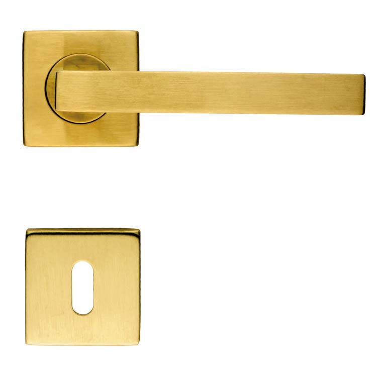 Poignée de porte pro tivoli 16mm cuivre mat rosace barbe