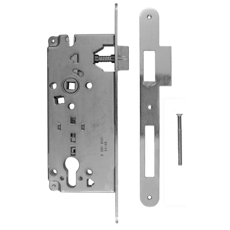 serrure AGB look inox cylindre 85 mm