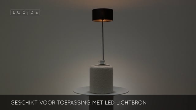Lucide TONDO - Lampadaire - Ø 38 cm - 1xE27 - Noir Lucide TONDO - Lampadaire - Ø 38 cm - 1xE27 - Noir