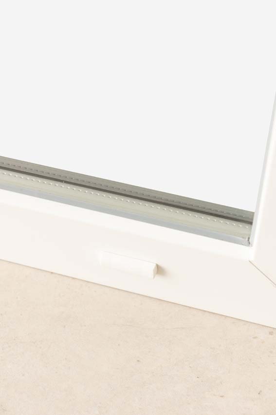 Châssis fixe pvc Deceuninck Elegant Infinity blanc/bl B1000xH500 mm