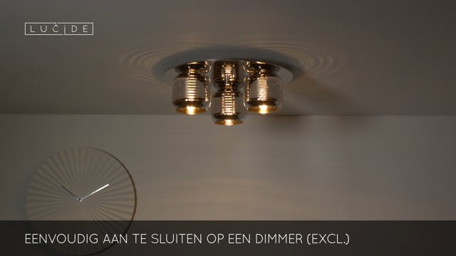 Lucide ERYN - Plafonnier - Ø 38 cm - G9 - Chrome