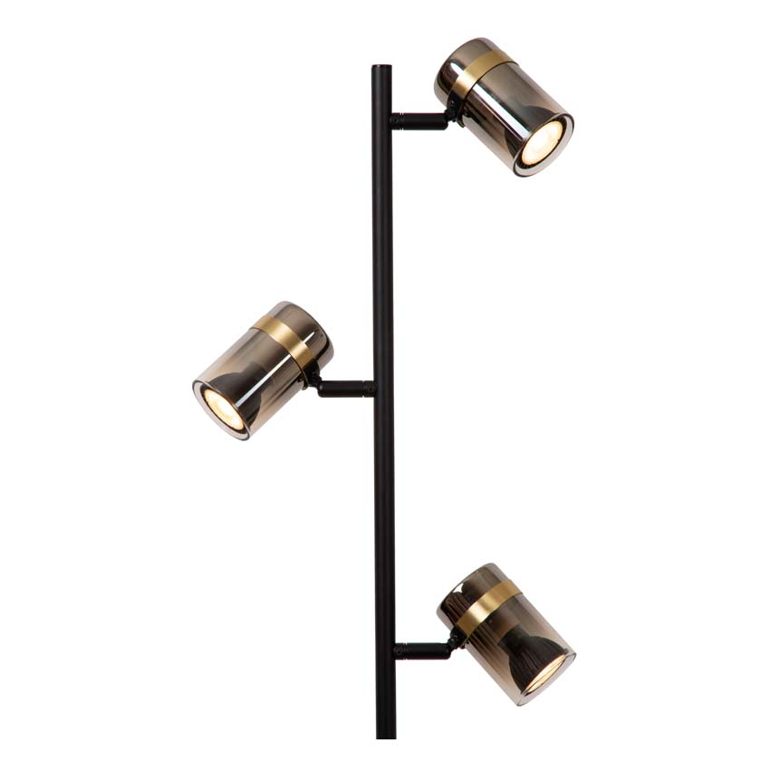 Lucide UPTON - Vloerlamp - 3xGU10 - Fumé