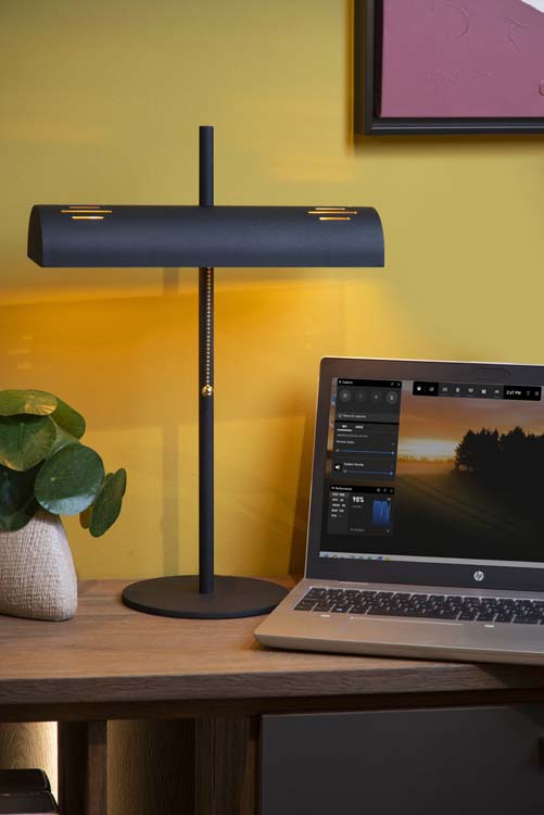 Tafellamp - zwart - 36x18x50cm - 2xE27 - 40W