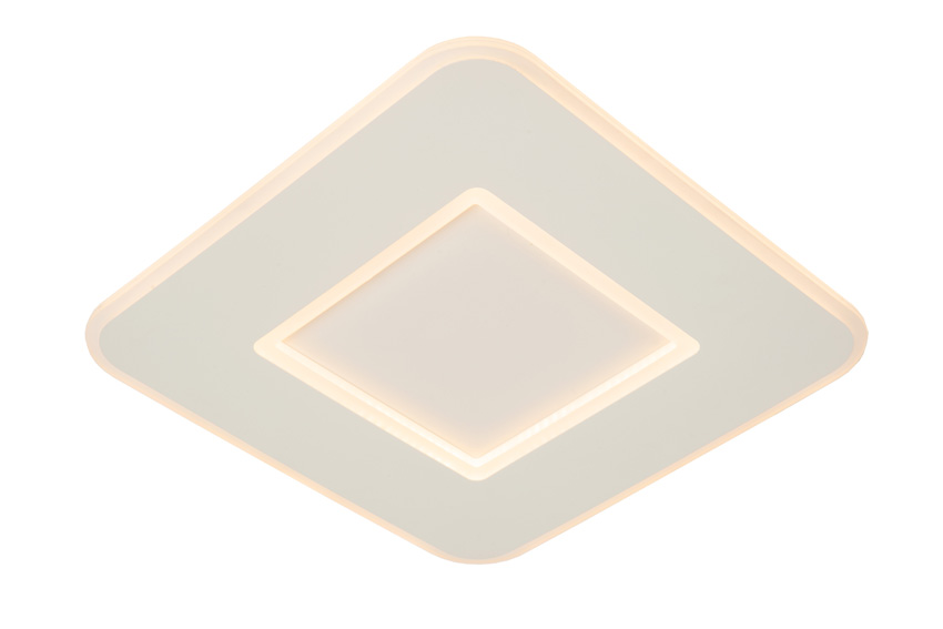 Plafonnier - 39,4x39,4cm - LED à 3 niveaux dimmable - 1x24W 2700K - Blanc