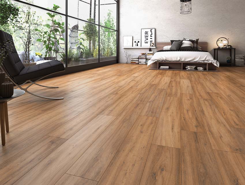 Laminaat 8mm eik natuur donker 128,6x19,4cm