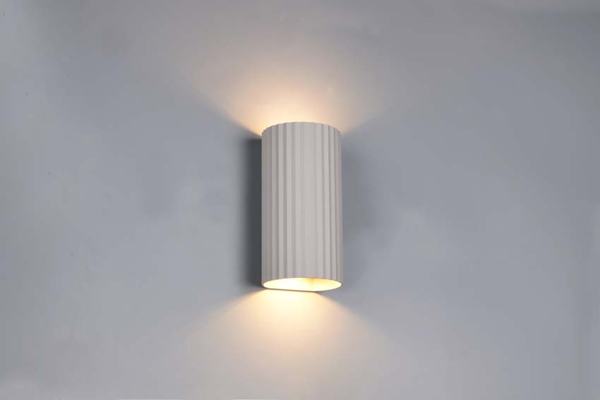 Applique murale - Gris - 9,5x18x8cm - Dimmable - GU10 - 2x10W