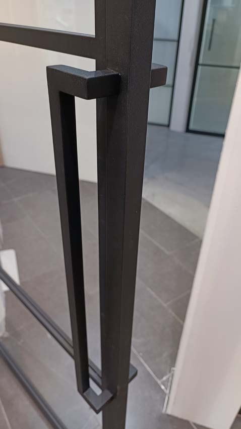 Porte intérieure pivotante en acier double Tirza 2x3W sur mesure