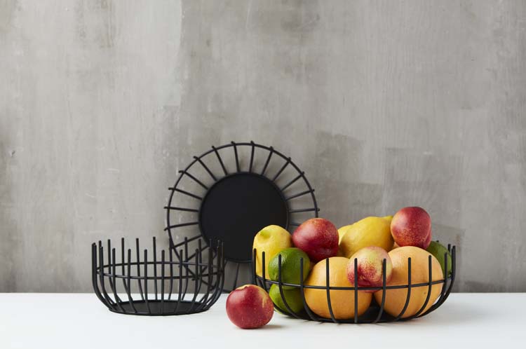 Mand Point-Virgule wire zwart 30 x 10 cm