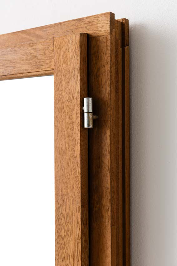 Draairaam 2-vleugel Trae Meranti hout 55mm naturel B1600xH1400mm rechts opendraaiend