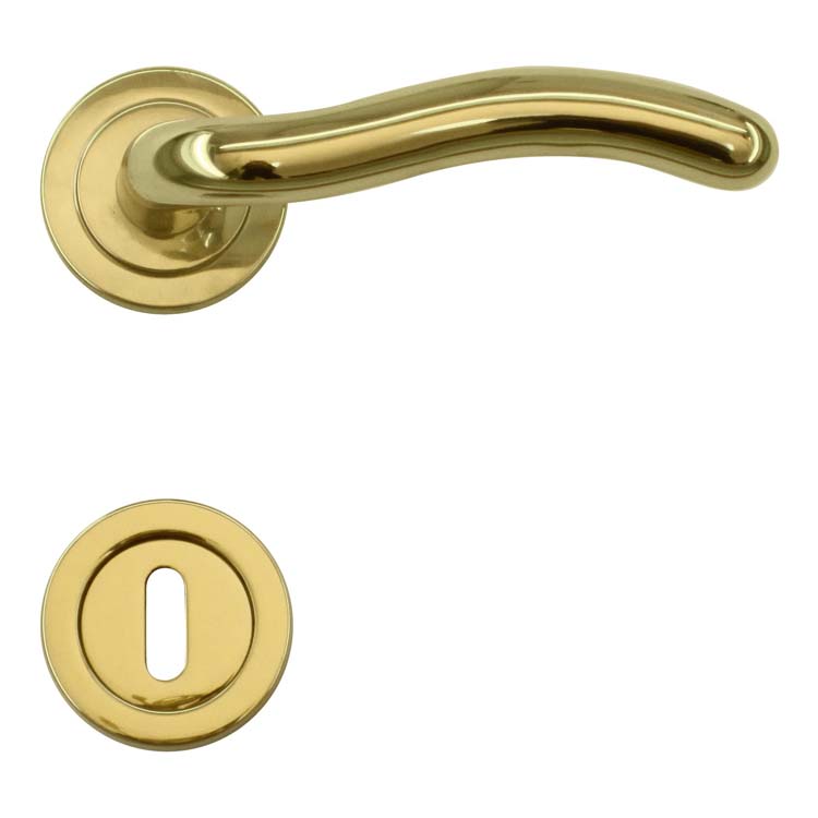 Poignée de porte pro latina cuivre rosace barbe