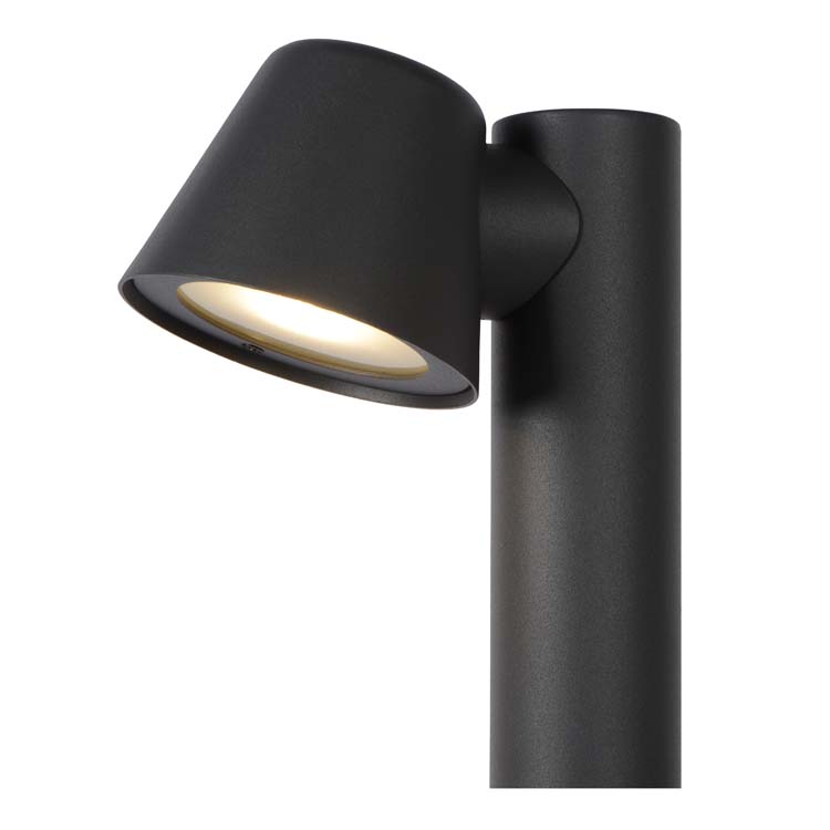 Lucide DINGO-LED - Borne extérieur Extérieur - Ø 11,5 cm - LED Dim. - GU10 - 1x4,5W 3000K - IP44 - Anthracite
