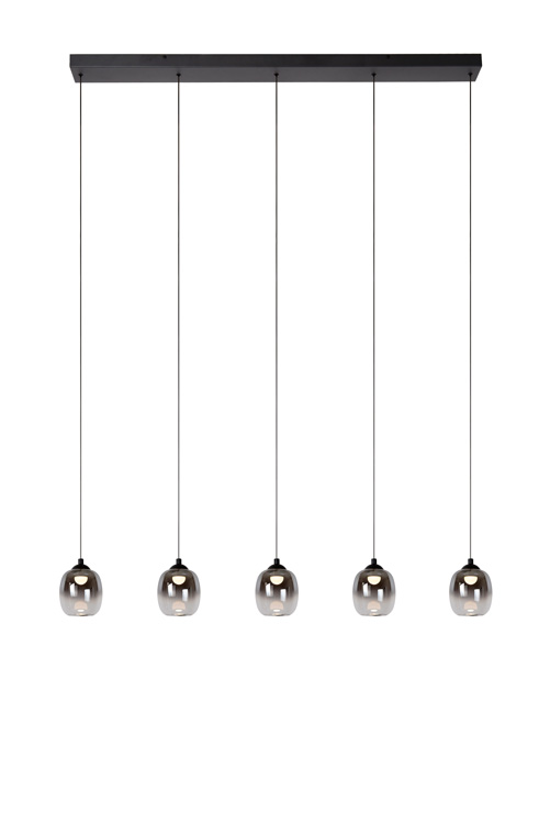 Suspension Mika - noir - dimmable - 5x5.7W - 3000K