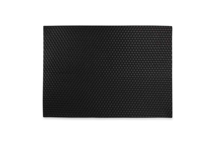 Placemat geweven zwart 43 x 30 cm