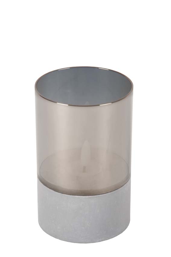 Lucide VELAS - Lampe de table - Piles - Ø 8 cm - LED - 3x0,2W 2700K - Fumé - Ensemble de 3