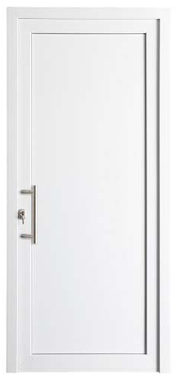 Buitendeur met vlak paneel PVC wit (budget) L 980x2180mm