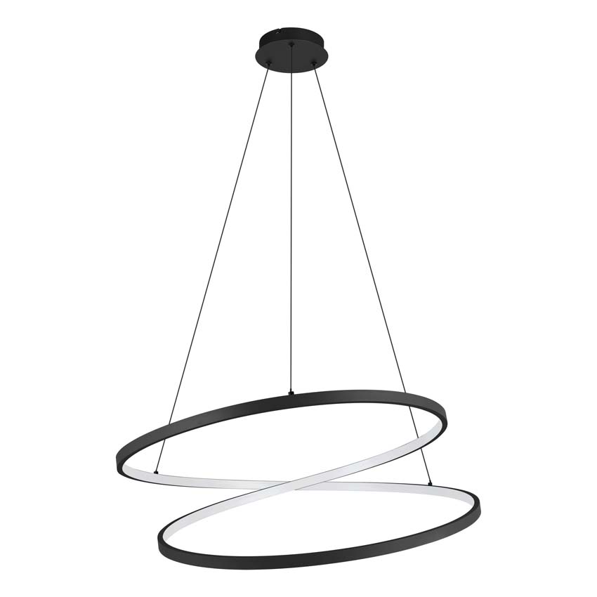 Hanglamp - Zwart - Ø70cm - LED - 1x42W - 3000K