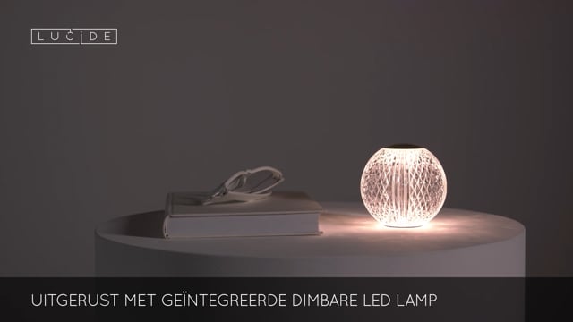 Tafellamp - Ø 9 cm - LED Dimb. - 1x1,5W 3000K - 3 StepDim - Transparant