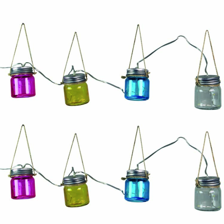 Solar cordon lumineuse Belluno 8 lampes couleur