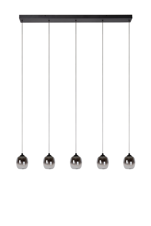 Hanglamp - zwart - dimbaar - LED 5x5,7W - 3000K