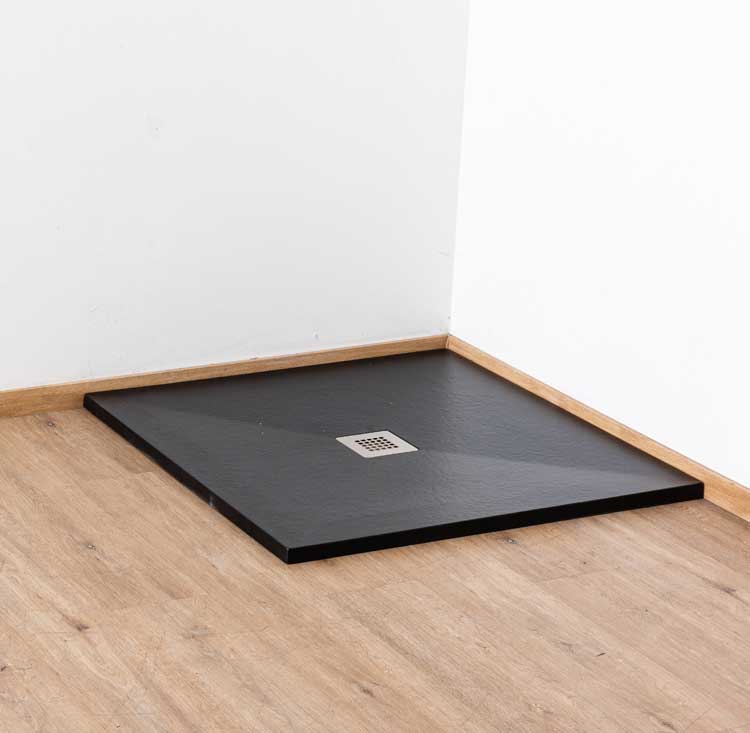 Receveur de douche Minimalism composite avec gelcoat noir 90x90cm