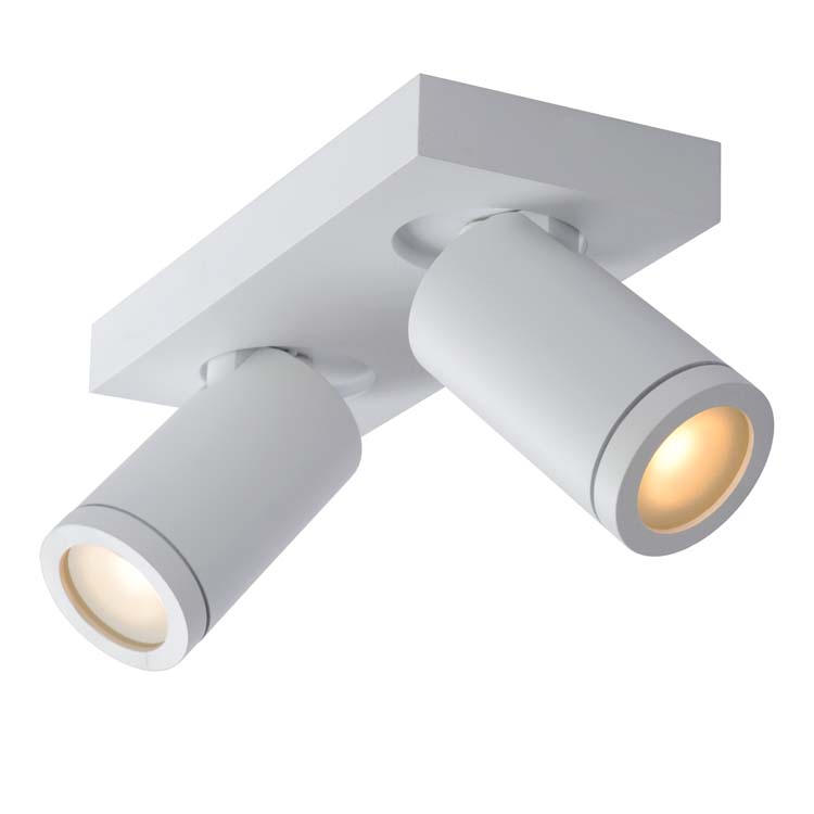 Plafonnier - blanc - 2xGU10 - 5W - IP44