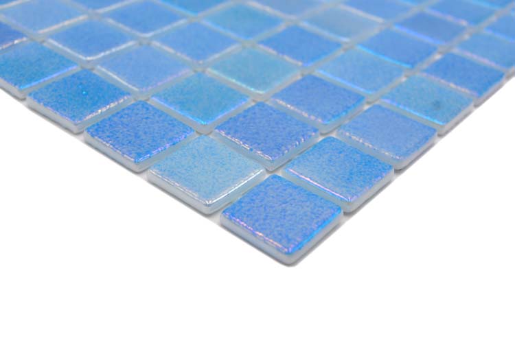 Mosaïque Eco coquille bleue clair 31,6 x 31,6 cm