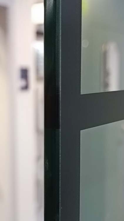 Complete enkele glazen schuifdeur Murano Black 93x215cm + zwarte dekplaat