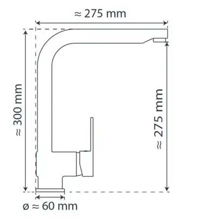 Robinet de cuisine Florence inox-look