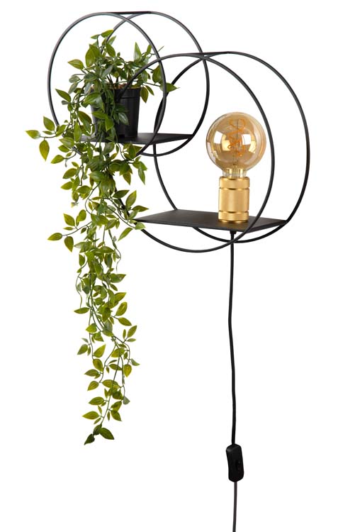 Lucide CIRCLE - Wandlamp - 1xE27 - Zwart