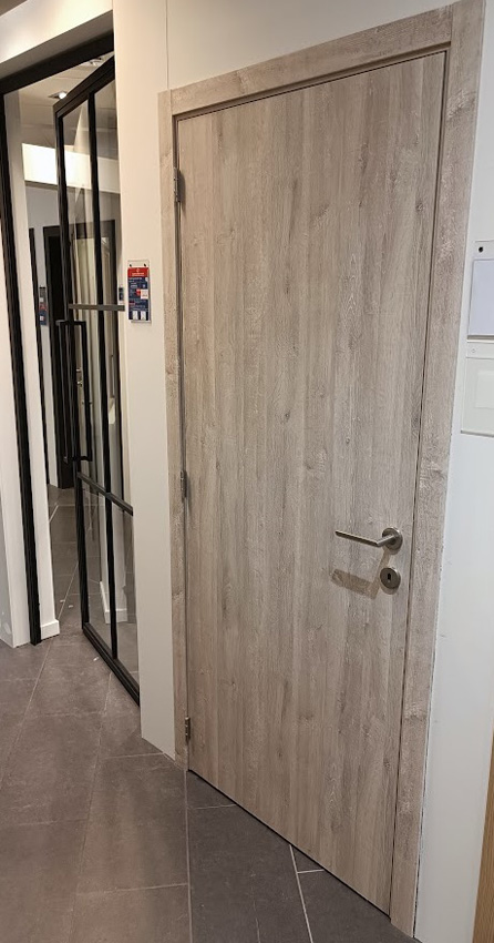 Porte intérieure complète Nalba chêne 201,5x73cm tubulaire réversible + châssis 16,5cm