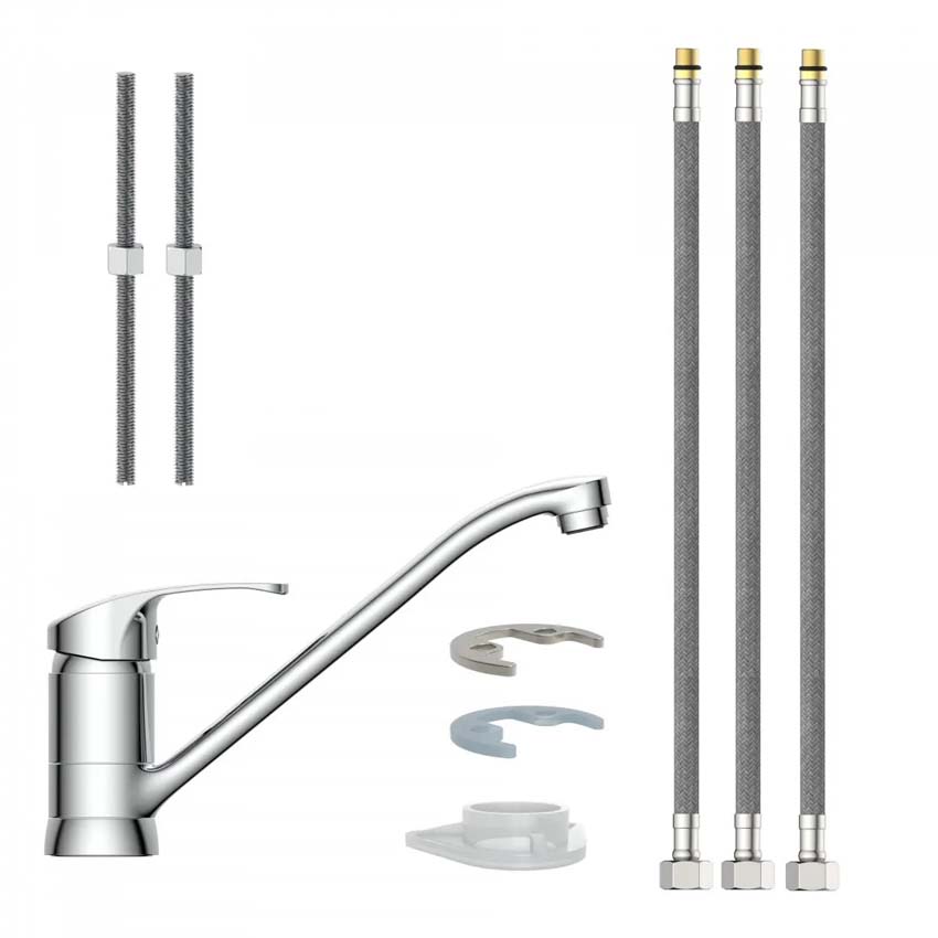 Keukenkraan Celio chroom lage druk